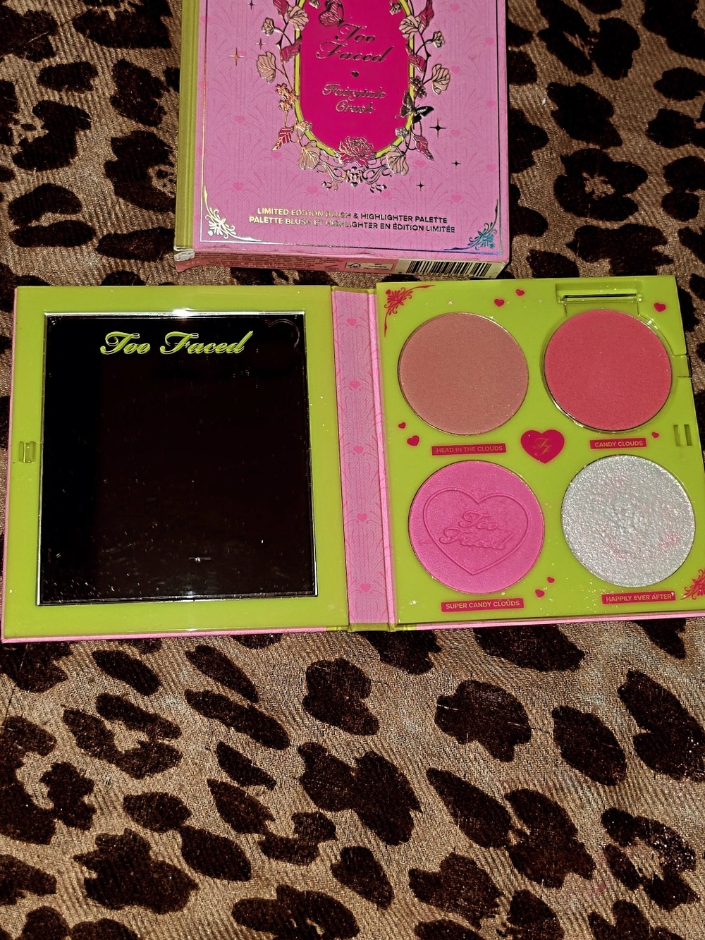 Too Faced Fairy tale  Pink & Shimmery White Blush and Highlighter Palette